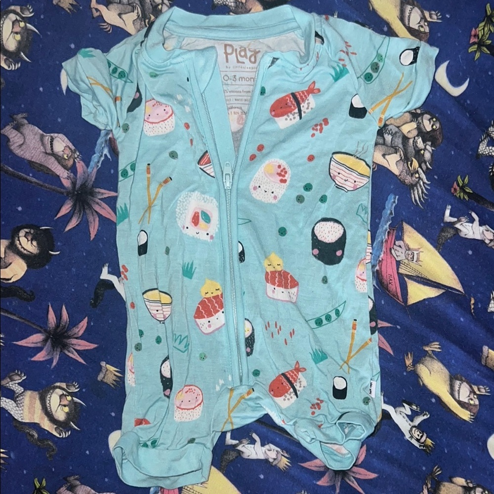 Little sleepies Sushi Print shorty zippy